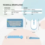 Combo mis tastatura wireless Fantech WK-897 GO Mochi80 plavi - Slika 11