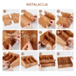 Drveni stalak za telefone sa 24 pregrade - Slika 2