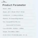 Kucni punjac KONFULON JK77 2.4A sa iPhone lightning kablom beli 1m - Slika 6