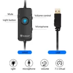 Slusalice Gaming Nubwo N11U LED USB crno plave - Slika 10