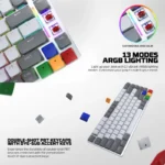 Tastatura Mehanicka Gaming Fantech MK915 RGB Maxfit AIR83 Wireless grey (brown switch) - Slika 9