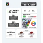 Tastatura Mehanicka Gaming Fantech MK916 RGB Maxfit AIR99 Wireless grey (brown switch) - Slika 2