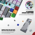 Tastatura Mehanicka Gaming Fantech MK916 RGB Maxfit AIR99 Wireless grey (brown switch) - Slika 7