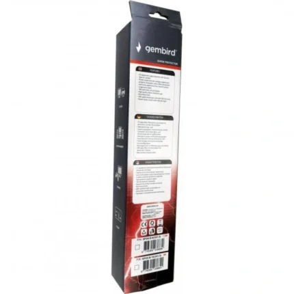 Gembird produžni kabl 6UT 1.8m sa zaštitom (3x1.5mm) black