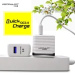 Kucni punjac KONFULON C32Q QC 3.0 sa iPhone lightning kablom beli