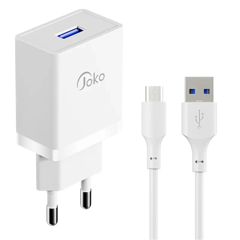 Kucni punjac KONFULON JK77 2.4A sa micro USB kablom beli 1m Kucni punjac KONFULON JK77 2.4A sa micro USB kablom beli 1m