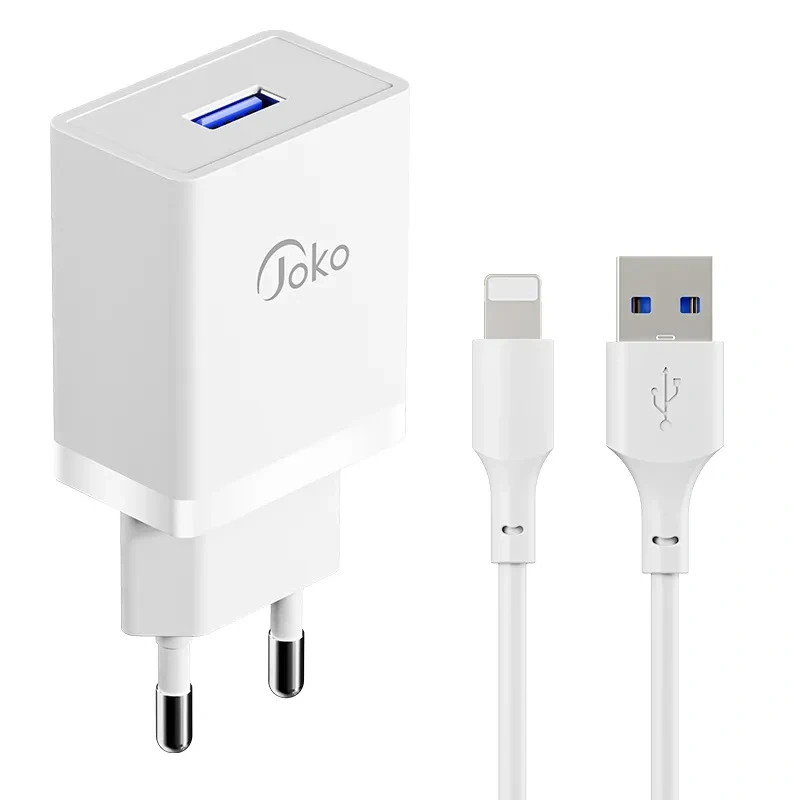 Kucni punjac KONFULON JK77 2.4A sa iPhone lightning kablom beli 1m Kucni punjac KONFULON JK77 2.4A sa iPhone lightning kablom beli 1m