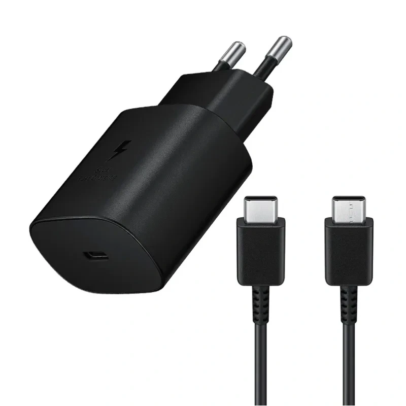 Kucni punjac PD Fast charger 25W 3A PPS za Samsung HQ sa PD Type C kablom CE crni Kucni punjac PD Fast charger 25W 3A PPS za Samsung HQ sa PD Type C kablom CE crni