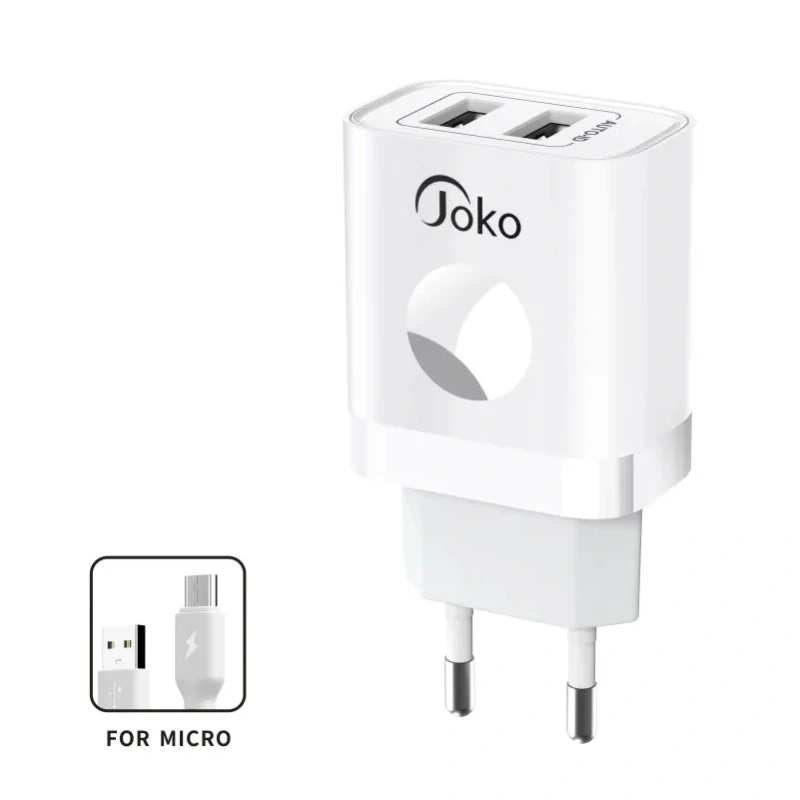 Kucni punjac KONFULON JK72, 2xUSB, 2.4A,12W, sa micro USB kablom beli Kucni punjac KONFULON JK72, 2xUSB, 2.4A,12W, sa micro USB kablom beli