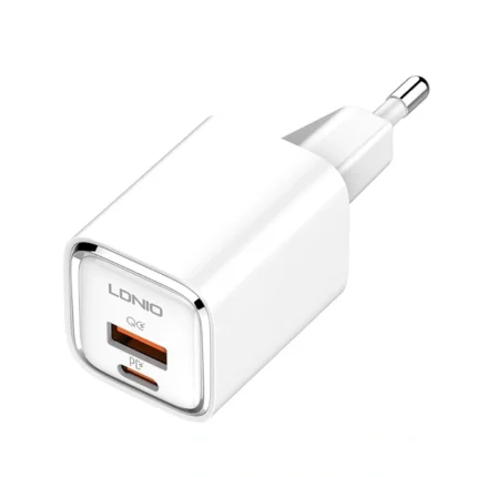 Kucni punjac LDNIO A2317C, 3.6A, QC3.0 18W, PD 30W sa Type C na Iphone lightning kablom beli
