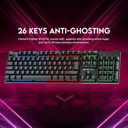 Tastatura Gaming Fantech K614L Fighter II crna