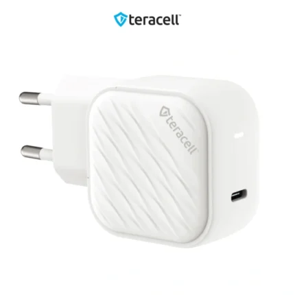 Kucni punjac Teracell Evolution TC-17GP, GaN, PPS, PD 3.0, 65W sa PD iPhone lightning kablom beli CE