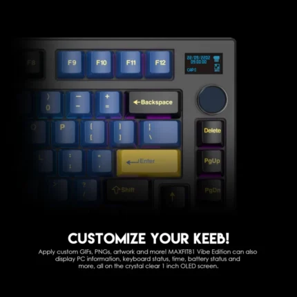 Tastatura Mehanicka Gaming Fantech MK910 RGB Vibe Maxfit 81 Grand Cobalt Wireless (Yellow switch)