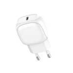Kucni punjac LDNIO A1206C, PD 3.0, 27W, PPS, sa Type C na Type C kablom beli