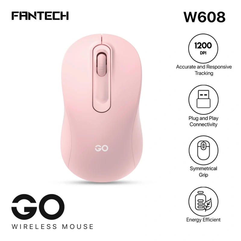 Mis Wireless Fantech W608 GO roze Mis Wireless Fantech W608 GO roze