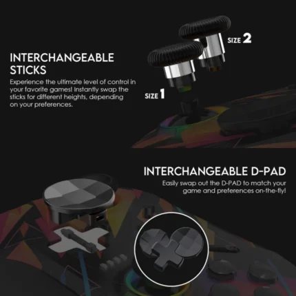 Joypad wireless Fantech WGP15 EOS PRO multiplatform RGB rainbow