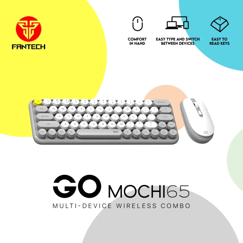 Combo mis tastatura wireless Fantech WK-896 GO Mochi65 sivi Combo mis tastatura wireless Fantech WK-896 GO Mochi65 sivi