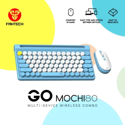 Combo mis tastatura wireless Fantech WK-897 GO Mochi80 plavi