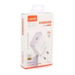 Kucni punjac LDNIO Q122 PPS PD, 27W sa Type C na iPhone lightning kablom beli