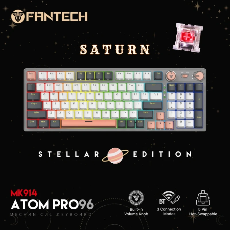 Tastatura Mehanicka Gaming Fantech MK914 RGB Atom PRO96 Wireless Saturn (red switch) Tastatura Mehanicka Gaming Fantech MK914 RGB Atom PRO96 Wireless Saturn (red switch)