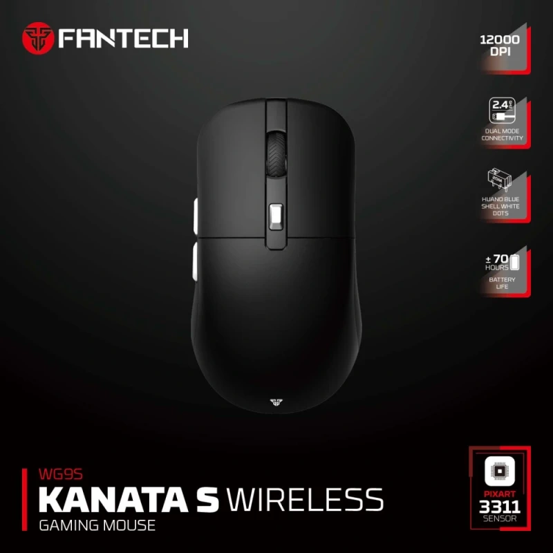 Mis Wireless Gaming Fantech WG9S Kanata S crni Mis Wireless Gaming Fantech WG9S Kanata S crni