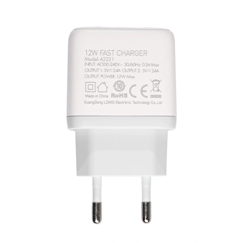 Kucni punjac LDNIO A2221 2xUSB, 12W sa iPhone lightning kablom beli Kucni punjac LDNIO A2221 2xUSB, 12W sa iPhone lightning kablom beli