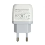 Kucni punjac LDNIO A1209C PD, 20W sa Type C na Type C kablom beli