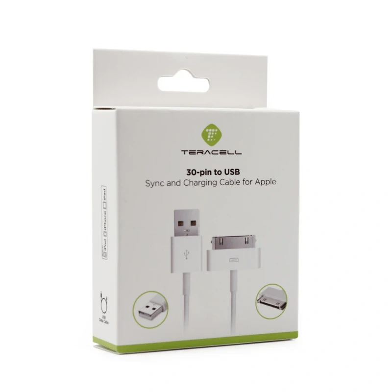 Data kabl Teracell Plus za iPhone 4 beli 1.2m Data kabl Teracell Plus za iPhone 4 beli 1.2m