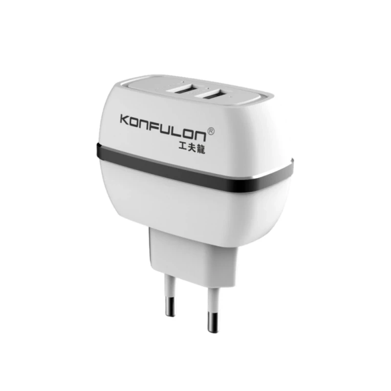 Kućni punjač KONFULON C23 dual USB 5V 2.4A beli Kućni punjač KONFULON C23 dual USB 5V 2.4A beli