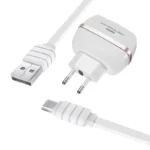 Kućni punjač KONFULON C23+S31A 2xUSB 5V 2.4A sa micro USB kablom beli