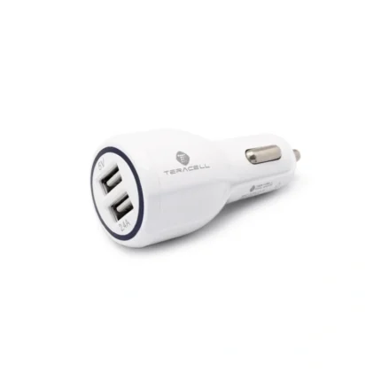 Auto punjac Teracell Ultra DC02 QC 2.4A sa type C kablom beli