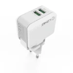 Kucni punjac LDNIO A2203 2xUSB 5V 2.4A sa type C kablom beli