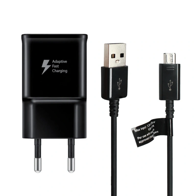 Kucni punjac Fast Charger 2A sa micro USB kablom crni Kucni punjac Fast Charger 2A sa micro USB kablom crni