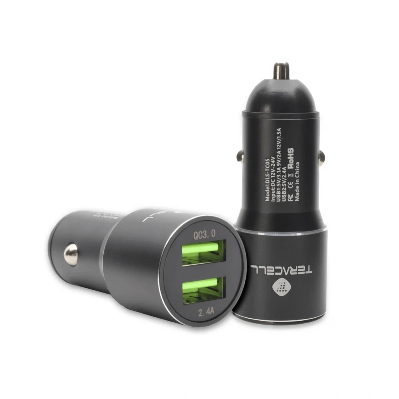 Auto punjac Teracell Evolution TC-05 2xUSB QC3.0 2.4A crni Auto punjac Teracell Evolution TC-05 2xUSB QC3.0 2.4A crni