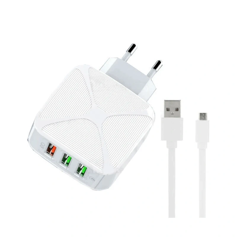 Kucni punjac LDNIO A3310Q 3xUSB + QC3.0 sa micro USB kablom Kucni punjac LDNIO A3310Q 3xUSB + QC3.0 sa micro USB kablom