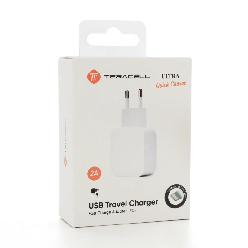 Kucni punjac Teracell Ultra Fast LP04 QC 2A sa iPhone lightning kablom Kucni punjac Teracell Ultra Fast LP04 QC 2A sa iPhone lightning kablom