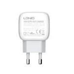 Kucni punjac LDNIO A2313C PD Quick Charge 3.0 sa Type C na Type C kablom beli