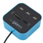 USB hub I citac kartica 2u1 JWD-U35 plavi