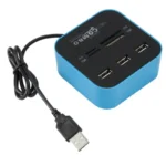 USB hub I citac kartica 2u1 JWD-U35 plavi