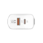 Kucni punjac LDNIO A2421C 22.5W PD + Fast Charger sa Type C na iPhone lightning kablom beli