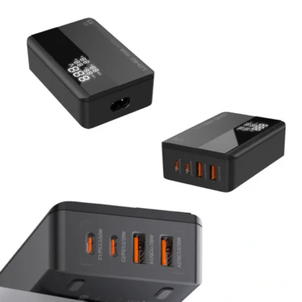 Kucni punjac LDNIO A4808Q SUPER FAST PPS 65W 2xPD 2xUSB crni